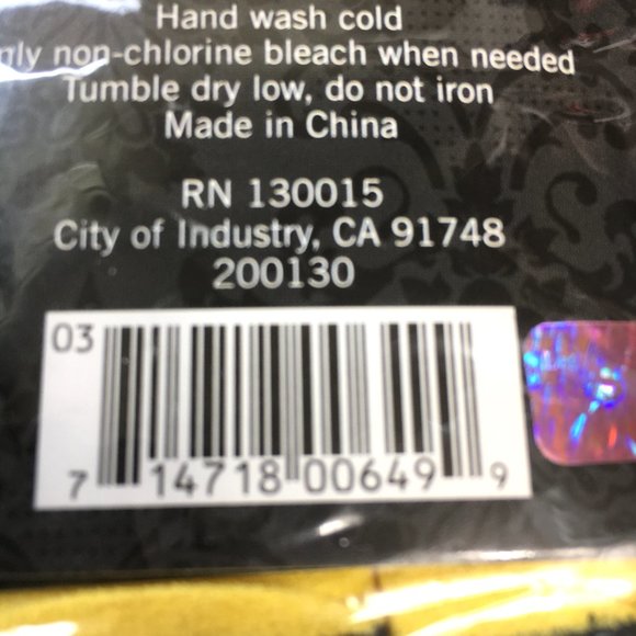 * Leg Avenue # 7100 Yellow Black Stripe Tights NWT NOS - Picture 7 of 8